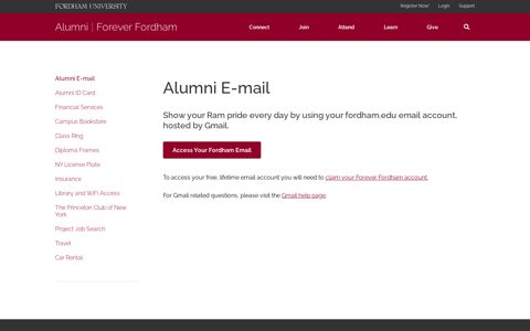 Alumni E-mail - Forever Fordham