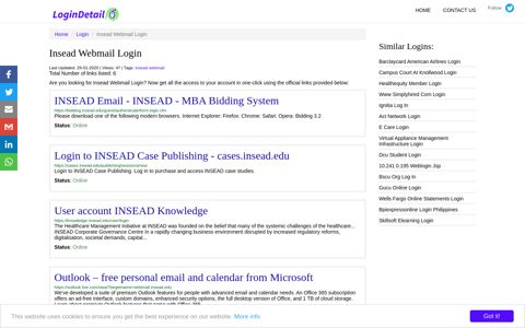 Insead Webmail Login INSEAD Email - INSEAD - MBA ...
