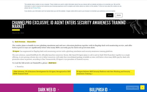 ChannelPro Exclusive: ID Agent Enters Security Awareness ...