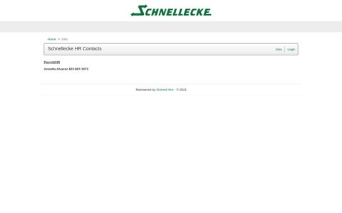 Schnellecke HR Contacts - Schnellecke Logistics