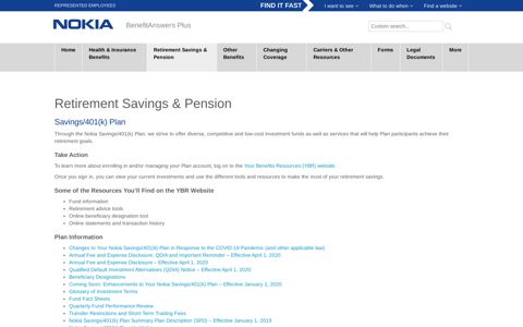 Retirement Savings & Pension - Benefits Answers Plus