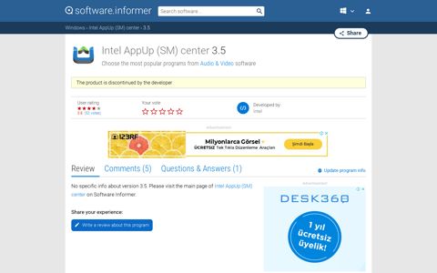 Intel AppUp (SM) center 3.5 Download - AppUp.exe