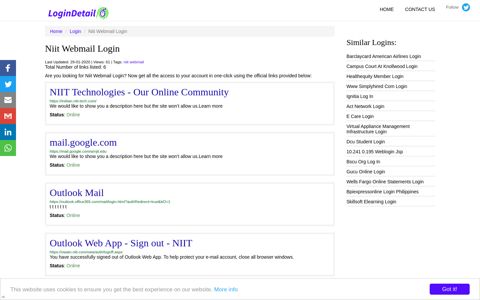 Niit Webmail Login NIIT Technologies - Our Online ...