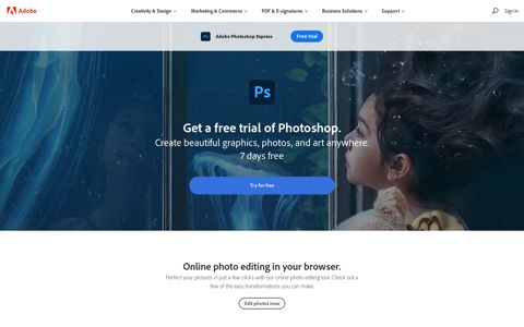 Free online photo editor | Free Photoshop | Adobe Photoshop ...