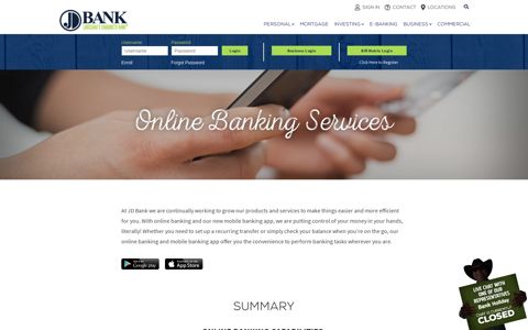 Online Banking Services - JD Bank