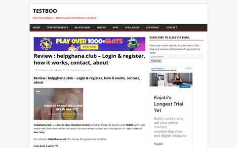 Review : helpghana.club - Login & register, how it works ...