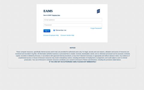 eAMS Portal - Ericsson