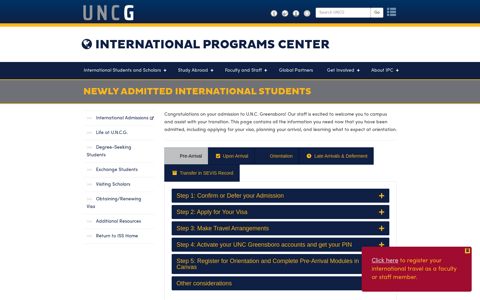 Newly Admitted International Students | International ...