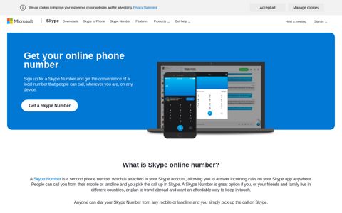 Online phone number | Skype number | Skype