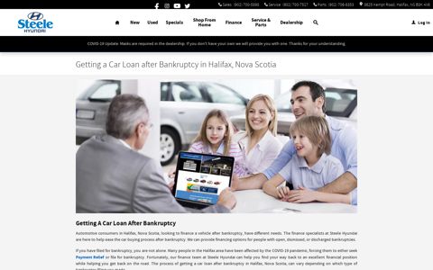 Getting a Car Loan after Bankruptcy | Steele Hyundai Halifax