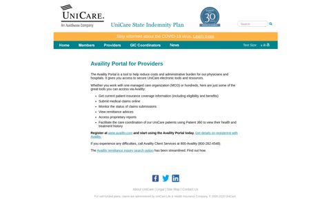 Availity Portal for Providers - unicarestateplan.com
