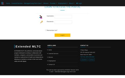 Login to access the portal - Extended MLTC