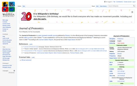 Journal of Proteomics - Wikipedia