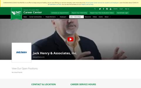 Jack Henry & Associates, Inc. – Featured Jobs – Career ...