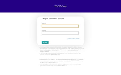 ESCP Gate