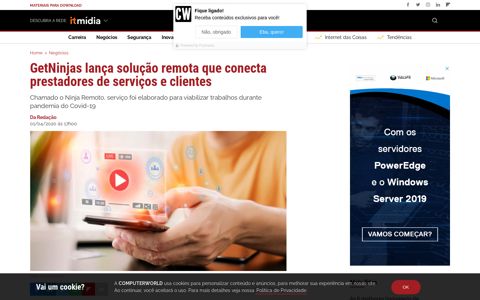 GetNinjas lança solução remota que conecta prestadores de ...
