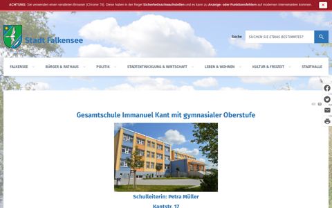 Gesamtschule Immanuel Kant mit gymnasialer ... - falkensee.de