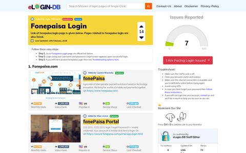 Fonepaisa Login - A database full of login pages from all over ...