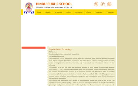 Myclassboard Technology - Hindu Public School