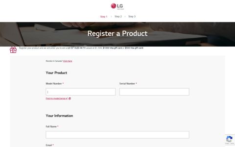 Photo Register Your Product | LG
