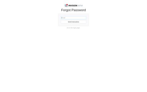 iWFM Account | Forgot Password
