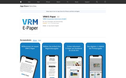 ‎VRM E-Paper im App Store