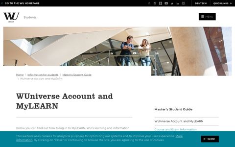 WUniverse Account and MyLEARN - Wirtschaftsuniversität Wien