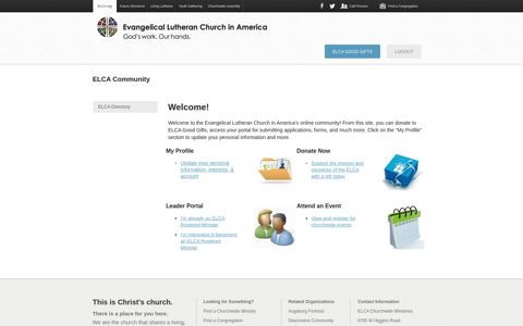 Evangelical Lutheran Church in America - ELCA Community