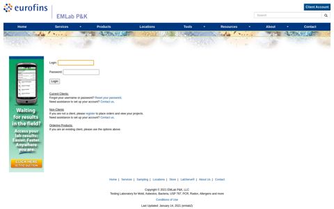 Client Account - EMLab P&K