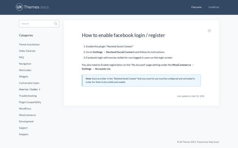 How to enable facebook login / register - UX Themes Docs