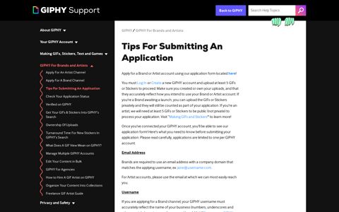 Tips For Submitting An Application – GIPHY
