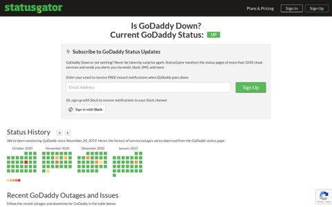 GoDaddy Status. Check if GoDaddy is down or having problems.
