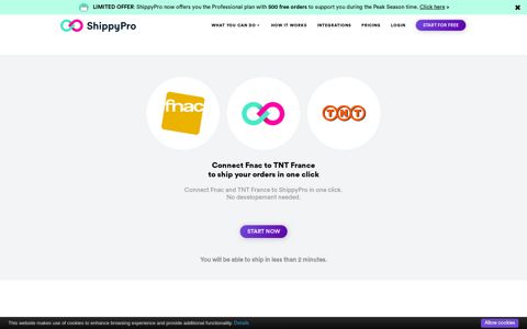 Connect Fnac to TNT France | ShippyPro