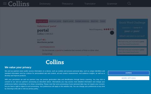 Portal definition and meaning | Collins English Dictionary