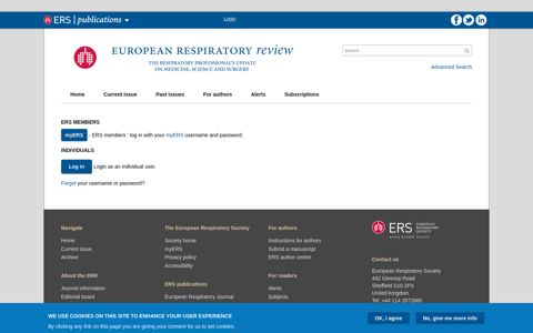 ERS publications - European Respiratory Review