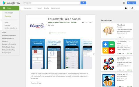 EducarWeb Pais e Alunos – Apps no Google Play