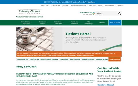 UVM Health Network - CVPH - Patient Portal