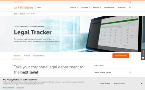Legal Tracker - Legal Operations Software | Thomson Reuters ...