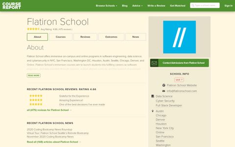 Flatiron School Reviews and Student Outcomes - Course Report