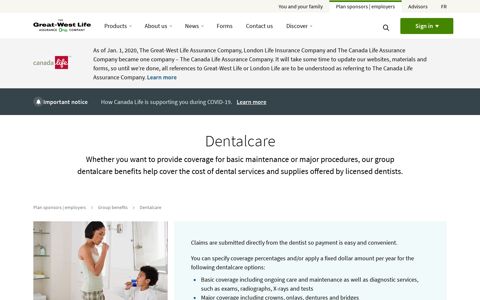 Dental Insurance for Group Dentalcare | Great-West Life in ...
