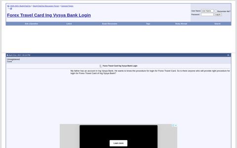 Forex Travel Card Ing Vysya Bank Login - 2020-2021 ...
