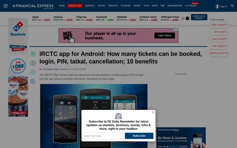 IRCTC app for Android: How many tickets can be booked ...