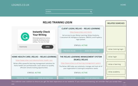 relias training login - General Information about Login