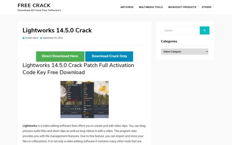 Lightworks 14.5.0 Crack Patch Full Activation Code Key Free ...