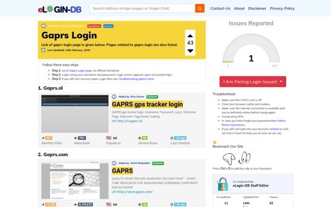 Gaprs Login - A database full of login pages from all over the internet!