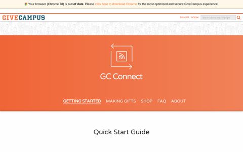 Quick Start Guide - · GiveCampus