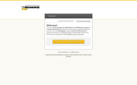 Sign In - UWM Panther Scholarship Portal