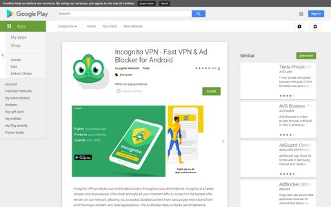 Incognito VPN - Fast VPN & Ad Blocker for Android - Apps on ...