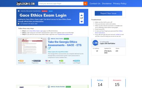 Gace Ethics Exam Login - Logins-DB
