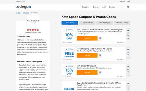 40% Off Kate Spade Coupons, Promo Codes & Deals 2020 ...